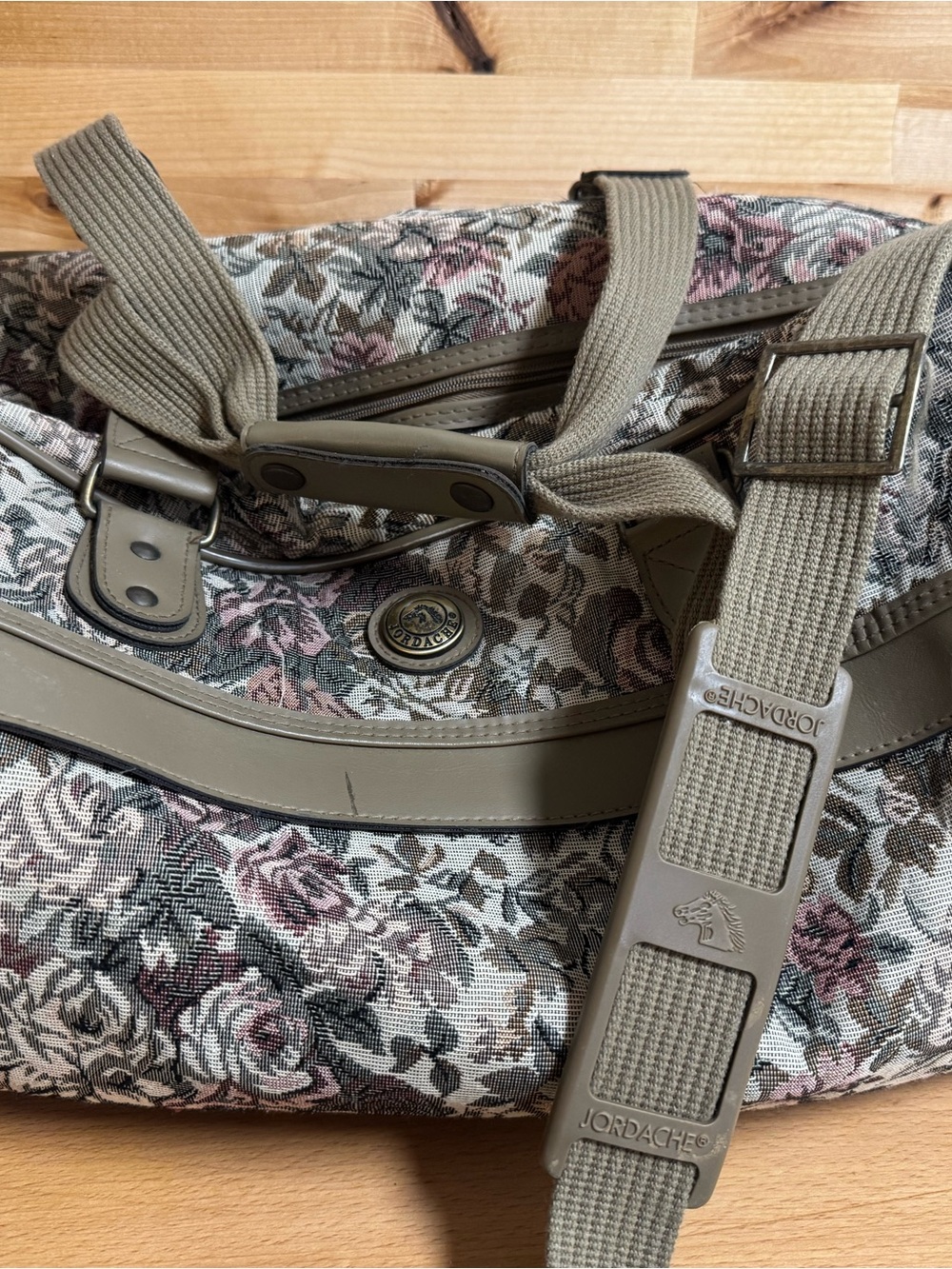 Vintage Jordache Floral Tapestry Overnight Bag | Weekender | Travel Bag